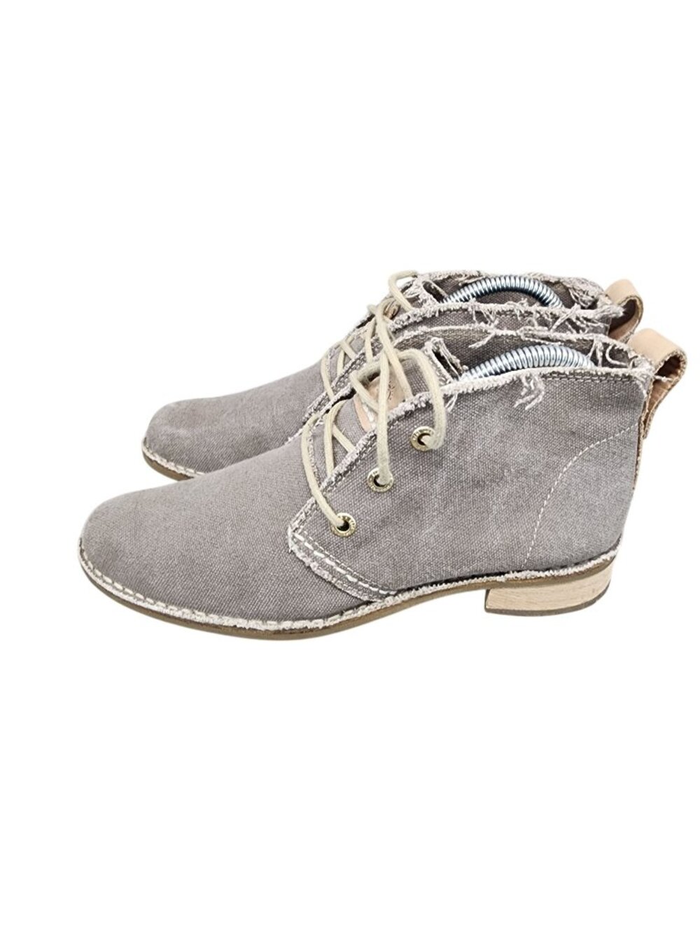 Bussola Shoes Womens Size EU 38 US 7 Sevilla Taupe Lace Up Ankle Boots *Read*